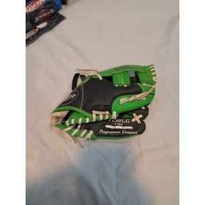 Rawlings Baseball Glove Youth 9 Inch Black Green Good PL90LG Players Series